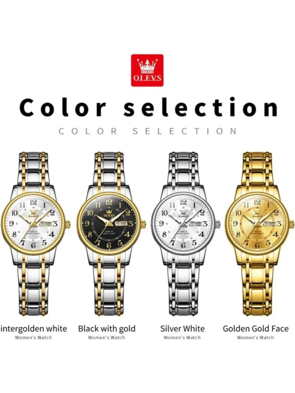 Stylish Women's Dress Watch - 30M Waterproof, Long Band for Medium Wrists